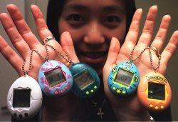Tamagotchi originals, seen here from the 1990s, are making their return thanks to a Japanese toy giant.