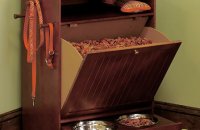 Pet food Cabinet with bowls